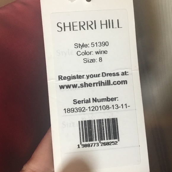 Sherri Hill NWT Red Strapless Rhinestone Mini Satin Dress with Pockets - Size 8 - Picture 11 of 14